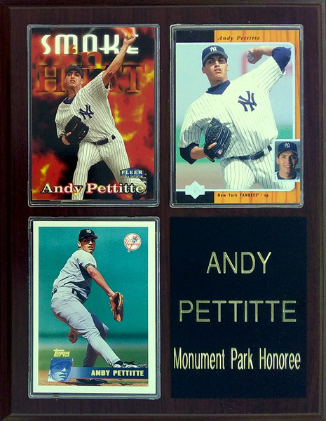 Andy Pettitte New York Yankees 3-Card 7x9 Plaque