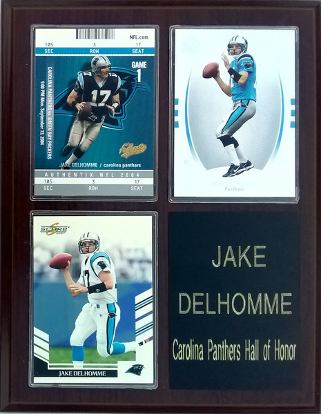 Jake Delhomme Carolina Panthers 3-Card 7x9 Plaque