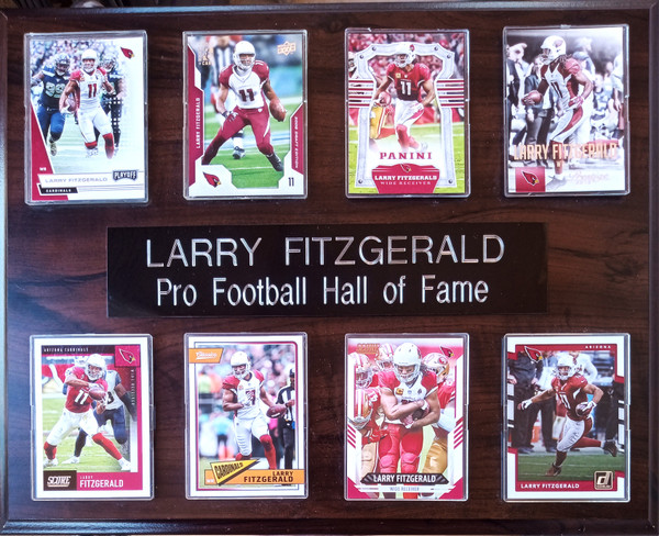 Larry Fitzgerald Arizona Cardinals 8-Card 12x15 Cherry-Finished Plaque