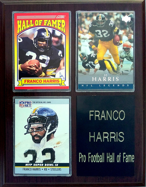Franco Harris Pittsburgh Steelers 3-Card 7x9 Plaque Franco Harris Pittsburgh Steelers 3-Card 7x9 Plaque