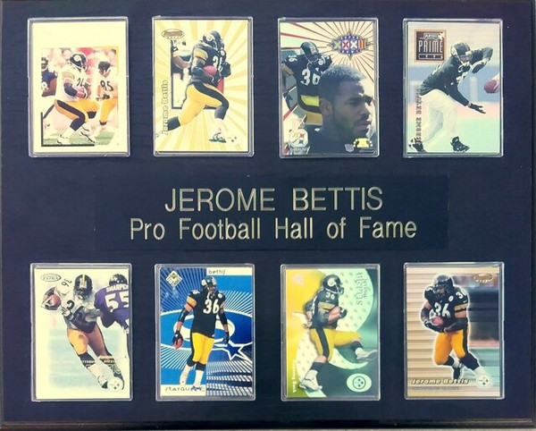 Jerome Bettis Pittsburgh Steelers 8-Card 12x15 Black-Oak Plaque Jerome Bettis Pittsburgh Steelers 8-Card 12x15 Black-Oak Plaque