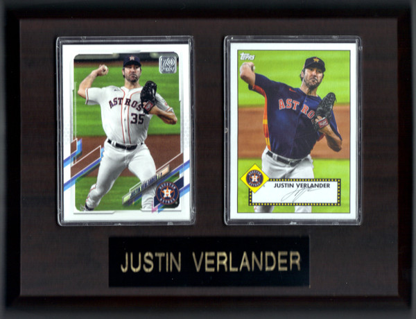 Justin Verlander Houston Astros 2-Card 6x8 Plaque