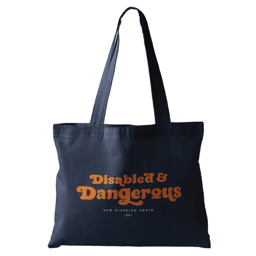 Disabled & Dangerous (Navy Canvas Tote)