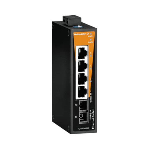 Weidmuller IE-SW-BL05-4TX-1SC Unmanaged Industrial Ethernet Switch, 4x RJ45, 1x SC Multi-Mode, Fast Ethernet