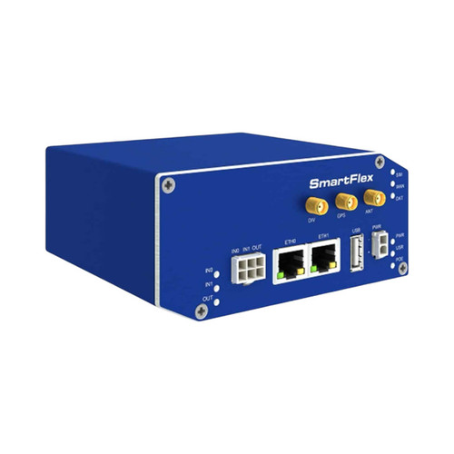 Advantech SR308 SmartFlex Industrial Modular LTE Router, 2x Ethernet, PoE PD, 2x SIM, USB, 1x Micro SD Card
