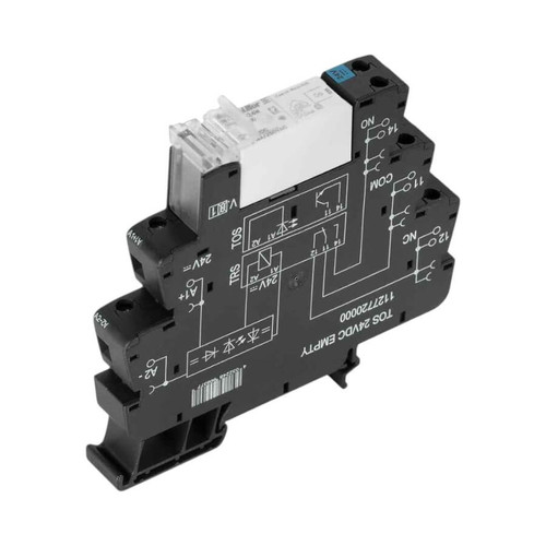 Weidmuller TRS Interface Relay, SPDT, 16A, 24VDC Coil, 250V AC Switching, Screw Terminals, TS35 DIN Rail Mount