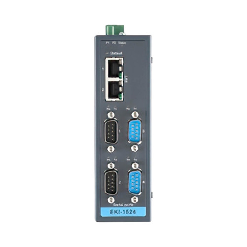 Advantech EKI-1524 Serial Device Server, 4x RS-232/422/485, Dual 10/100Mbps LAN, DIN-Rail, 12-48V DC