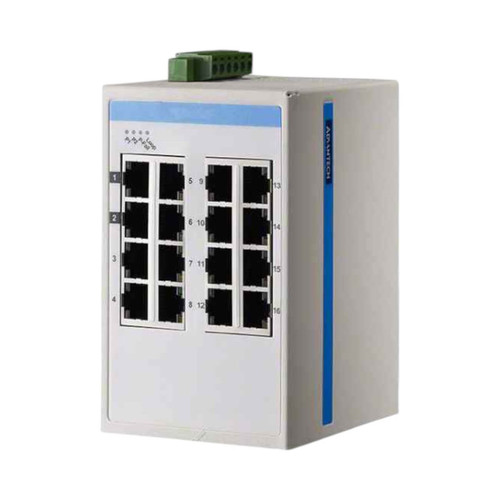 Advantech EKI-5526I Unmanaged Industrial Ethernet Switch, 16x RJ45 Fast Ethernet, 12-48V DC, ATEX/IECEx