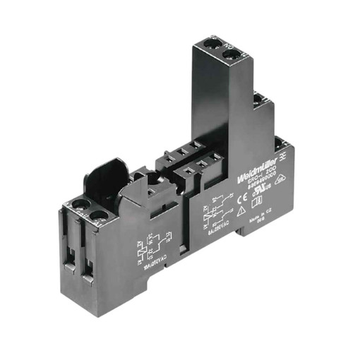 Weidmuller SRC Relay Socket, DPDT, 10A, 250V AC, Screw Terminals, for RCI Series Relays, TS 35 DIN Rail Mount