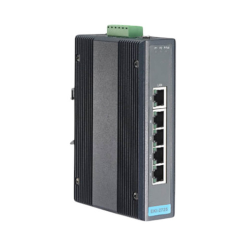 Advantech EKI-2725 Unmanaged Industrial Gigabit Ethernet Switch, 5 x RJ45, 10/100/1000 Mbps, 12-48V DC