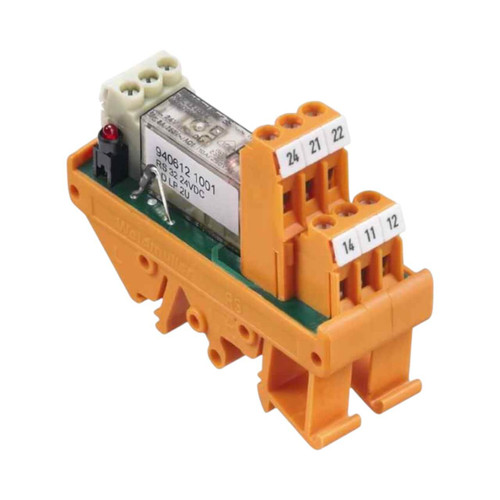 Weidmuller RS Relay Module, DPDT, 115/230V UC, 4A, Screw Connection, LED Indicator, Orange, TS 32/35 Mount