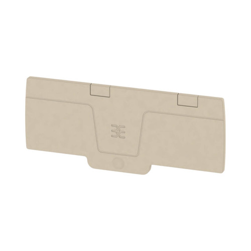 Weidmuller AEP AP13 End Plate for AAP13 Terminal Blocks, Plastic, Snap-On, Beige