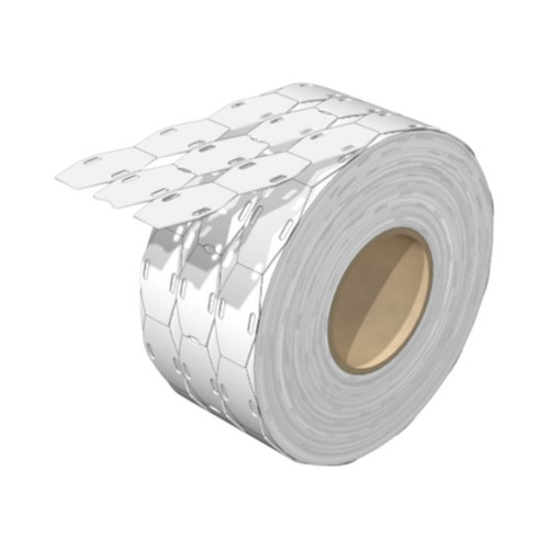 Weidmuller SlimFix Cable Marker, 26x15mm, White, Plastic, Cable Tie Attachment, Blank, Roll of 1000 pcs