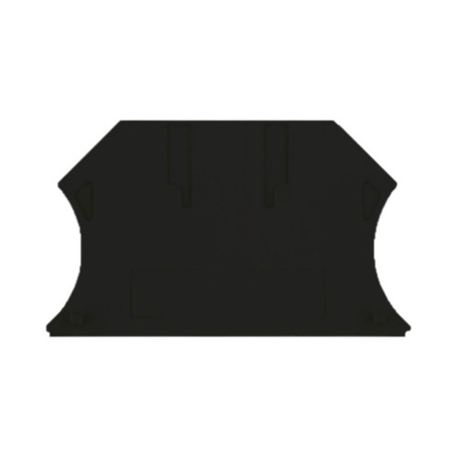 Weidmuller WAP 2.5-10 SW End Plate for WDU 2.5-10 Terminal Blocks, Black, Snap-On, 1.5mm
