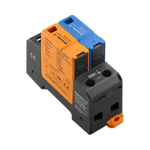 Weidmuller VPU Surge Voltage Arrester, Single-Phase, 300V, 50kA, TN/TT/IT, Optical Status Indicator, TS 35