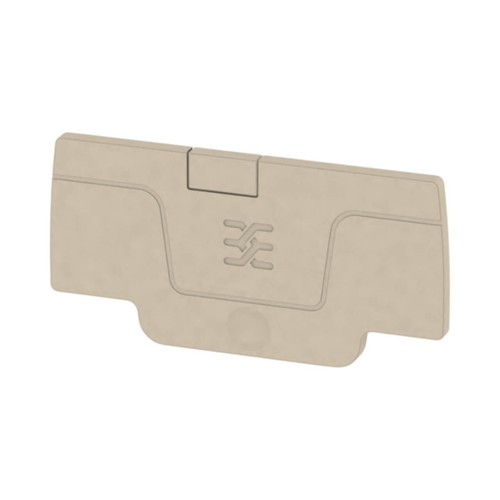 Weidmuller AEP 2C 1.5 End Plate, Beige, Snap-On for A2C 1.5 Terminal Blocks
