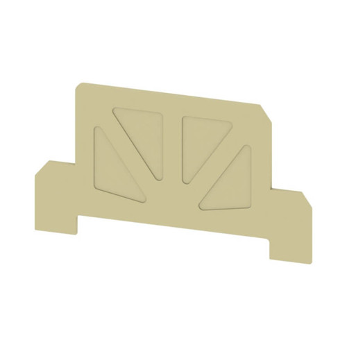 Weidmuller AP KDKS1 End Plate for KDKS 1 Fuse Terminal Blocks, Plastic, Snap-On, Beige