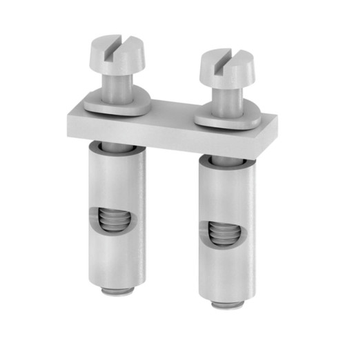 Weidmuller Q 2 SAK10 Cross-Connector for SAK 10 Terminal Blocks, 2 Pole, 10mm², 57A, Screw-In, Silver