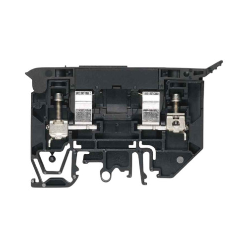 Weidmuller WSI 4/2/LD Fuse Terminal Block, 4mm², 10A, 10-36V AC/DC, Screw Connection, Black, TS 32/35 Mount