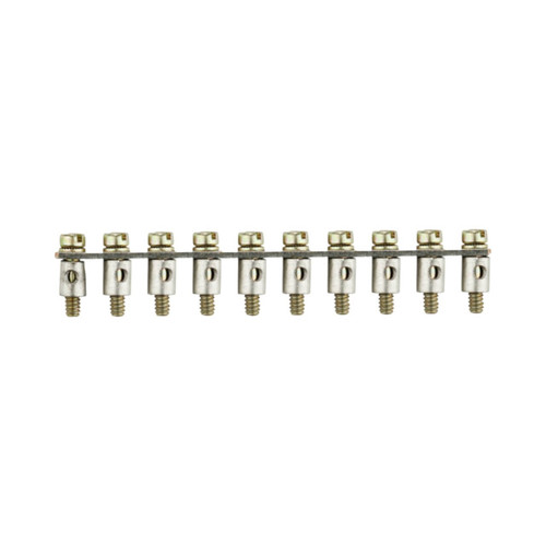 Weidmuller Q 10 DLI Cross-Connector for DLI Terminal Blocks, 10 Pole, 2.5mm², 24A, Screw-In, Silver