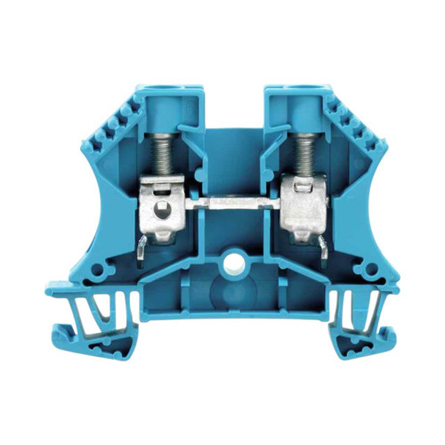 Weidmuller WDU 10 BL Feed-Through Terminal Block, 10mm², 57A, 1000V, Screw Connection, Blue, TS 35 Mount