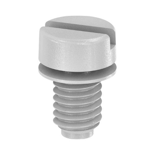 Weidmuller KISC Mounting Support Screw, M3 x 5mm, Steel, Slotted Head, Silver