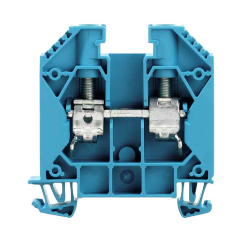 Weidmuller WDU 16 BL Feed-Through Terminal Block, 16mm², 76A, 1000V, Screw Connection, Blue, TS 35 DIN Mount