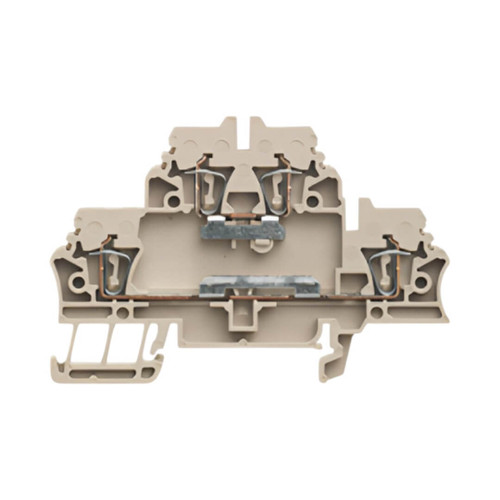 Weidmuller ZDK 2.5 EM Double-Level Terminal Block, 2.5mm², 20A, 500V, Tension Clamp, 4 Connections, Beige