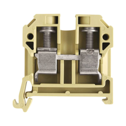 Weidmuller SAK 10/35 Feed-Through Terminal Block, 10mm², 57A, 800V, Screw Connection, Beige, TS 35 DIN Mount