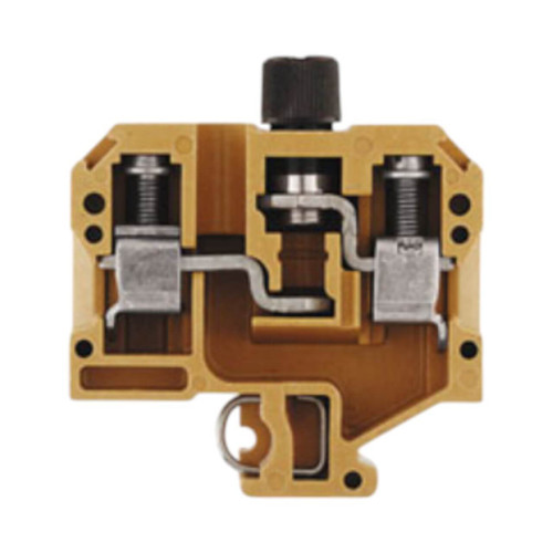 Weidmuller SAKS 1 G20 Fuse Terminal Block, 10mm², 10A, 500V, Screw Connection, 5x20mm Fuse, Beige, TS 32 Mount