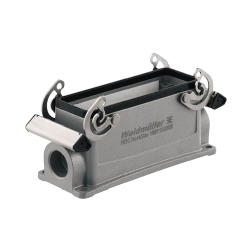 Weidmuller HDC 10A DODL 1LB Heavy-Duty Connector Cover for HDC Base Housings, IP65, Aluminum, Locking Clamps