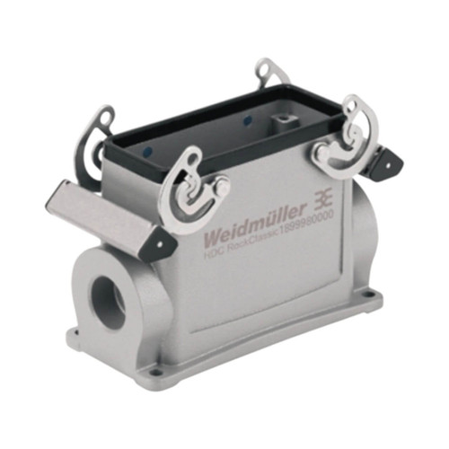 Weidmuller HDC Heavy-Duty Connector Housing, Size 6, M25 Entries, Side-Locking Clamp, IP65, Aluminum