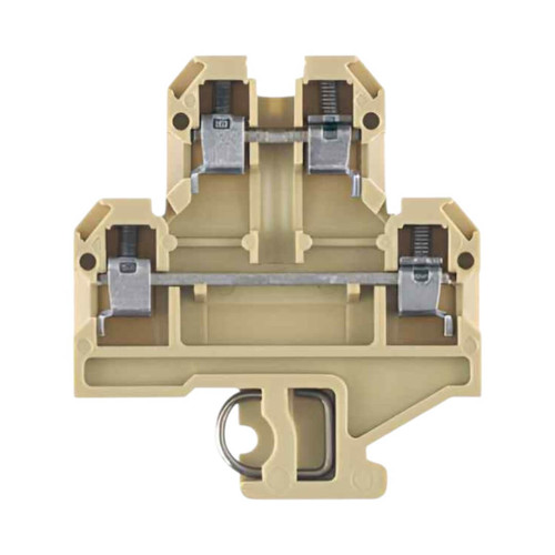 Weidmuller DK 4 Double Level Feed-Through Terminal Block, 4mm², 32A, 500V, Screw Connection, Beige, TS 32