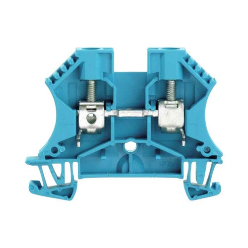 Weidmuller WDU 6 BL Feed-Through Terminal Block, 6mm², 41A, 800V, Screw Connection, Blue, TS 35 DIN Mount
