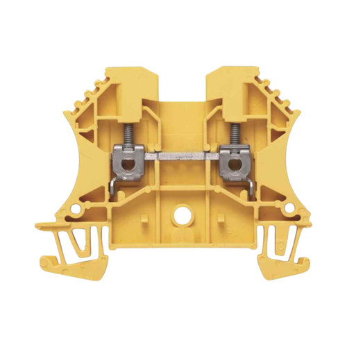 Weidmuller WDU 2.5 GE Feed-Through Terminal Block, 2.5mm², 24A, 800V, Screw Connection, Yellow, TS 35 Mount