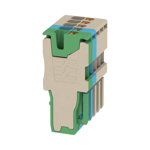 Weidmuller A-Series Test Adapter Terminal Plug, 1.5mm², 500V, 17.5A, 5 Pole, Beige, Blue, Green