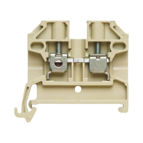 Weidmuller SAKD 2.5/35 Double-Level Terminal Block, 2.5mm², 24A, 500V, Screw Connection, Beige, TS 35 Mount