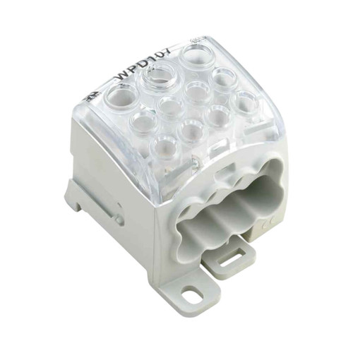 Weidmuller WPD 107 Distribution Terminal Block, 95mm², 270A, 1000V, Grey, 11 Connections, TS 35 DIN Mount