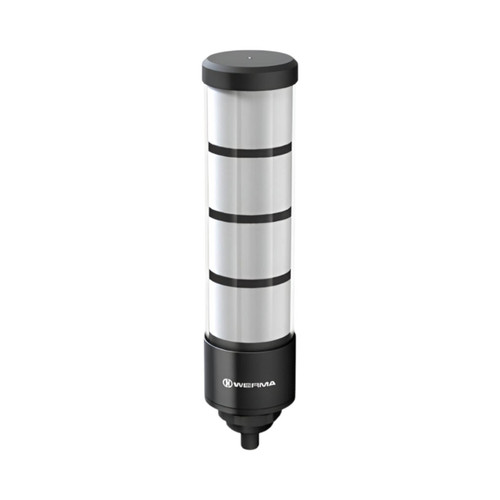 Werma RST56 LED Signal Light Tower, 4 Tier, Blue/Green/Yellow/Red, 24V DC, 90dB 2-Tone Buzzer, Base Mount