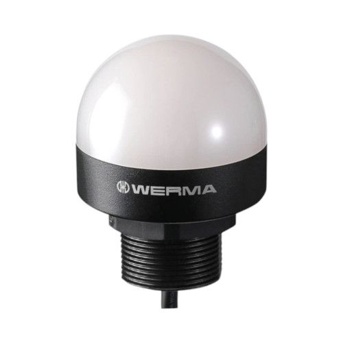 Werma MC55 LED Signal Beacon, Red/Green/Yellow, 24VDC, M30, Continuous, M12 5-Pole Plug, 85dB Buzzer, IP65