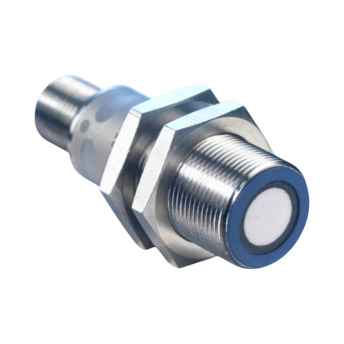 Microsonic pico+35 Ultrasonic Sensor, M18, 65-350mm Range, Analog 0-10V Output, 10-30V DC, IP67, M12 Connector