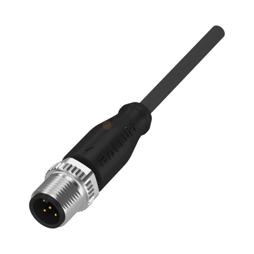 Balluff BCC Single-Ended Cable, M12 Male Straight, 5-Pin, A-Coded, 2m PUR Black, 4A, 60V AC/DC, IP67