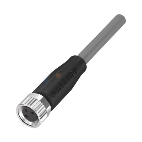 Balluff BCC Single-Ended Cable, M8 Female Straight, 3-Pin, A-Coded, 10m PVC Grey, 60V, 4A, IP67/IP69K