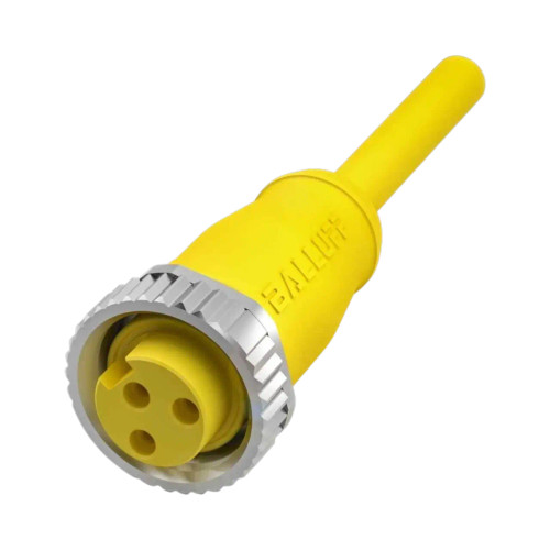 Balluff BCC Single-Ended Power Cable, 7/8" Female Straight, 3-Pin, 5m PVC Yellow, 300V, IP67/IP68