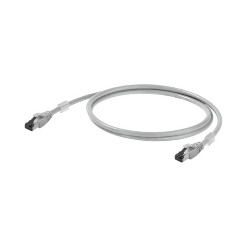 Weidmuller Industrial Ethernet Patch Cable, RJ45 to RJ45, Cat.6A, 0.5m, Grey, Shielded, IP20
