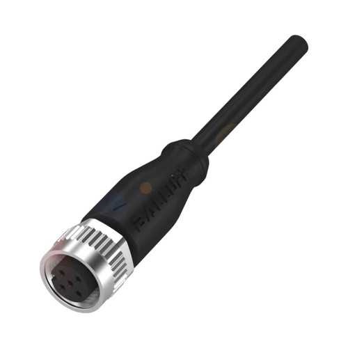 Balluff BCC Single-Ended Cable, M12 Female Straight, 5-Pin, A-Coded, 2m PUR Black, Drag Chain Compatible, IP67