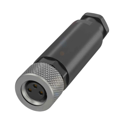 Balluff BCC Field-Attachable Circular Connector Plug, M8 Female Straight, 3-Pin, 3.5-5mm Cable Mount