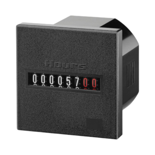 Kubler H57 Hour Meter, 7 Digit, 187-264V AC, Non-Resettable, Mechanical Indicator, 48x48mm, IP52, Panel Mount