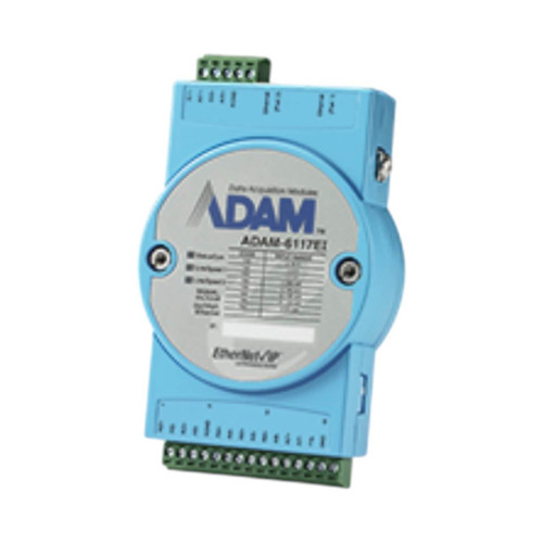 Advantech ADAM-6117EI-AE Fieldbus Remote I/O Module, 8 Isolated Analog Inputs, EtherNet/IP, 16-bit, 10-30V DC