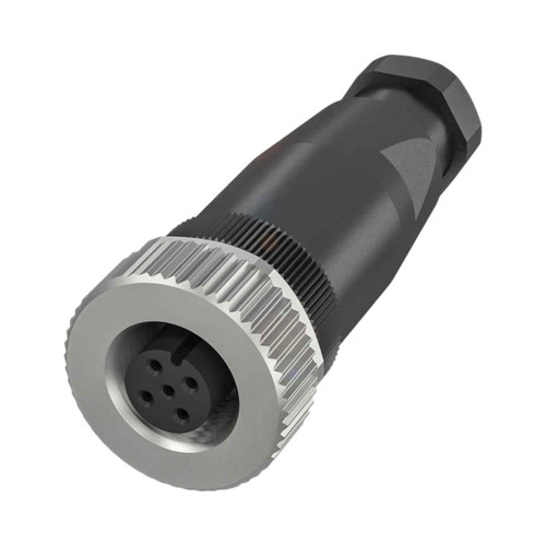 Balluff BCC M12 Female Straight Field-Attachable Connector, 5-Pin, suits 2-6mm Cable, Screw Terminals, IP67